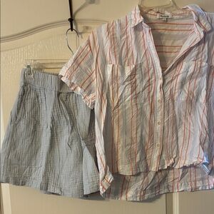 Madewell High Waist Shorts and stripe topSET!!!